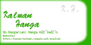 kalman hanga business card